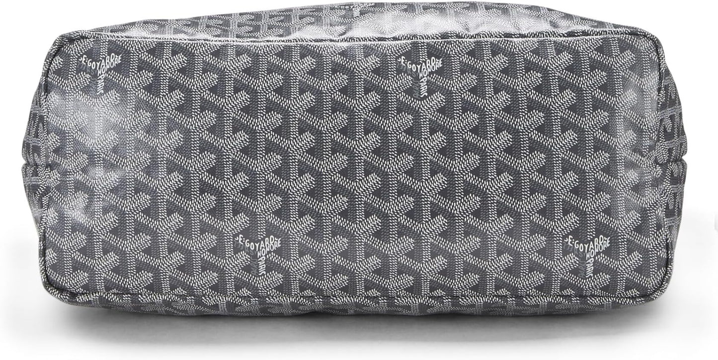 Goyard Goyardine Coated Canvas and Leather Saint Louis PM Tote in Grey – Luxury Designer Tote Bag for Women.