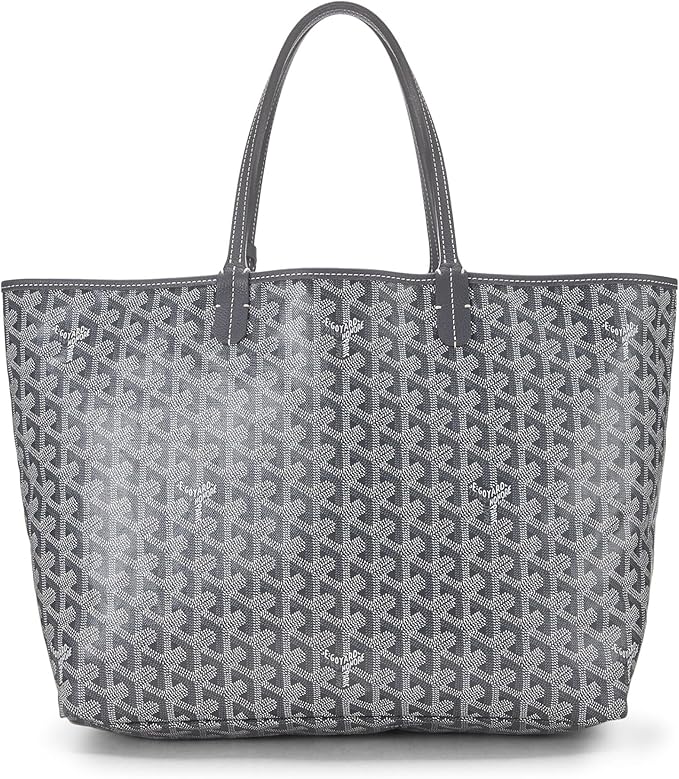 Goyard Goyardine Coated Canvas and Leather Saint Louis PM Tote in Grey – Luxury Designer Tote Bag for Women.