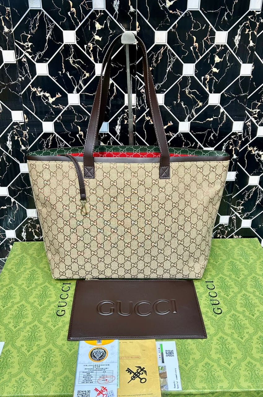 Gucci Totissima Women Tote Bag (Brown-2)